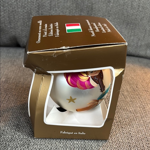 Italian Hand Painted Mouth Blown Angel Ornament - Picture 3 of 5